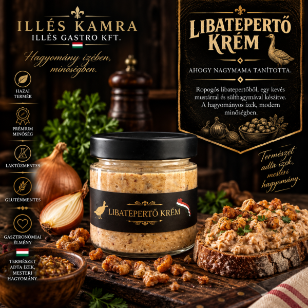 Mustáros-sülthagymás libatepertőkrém