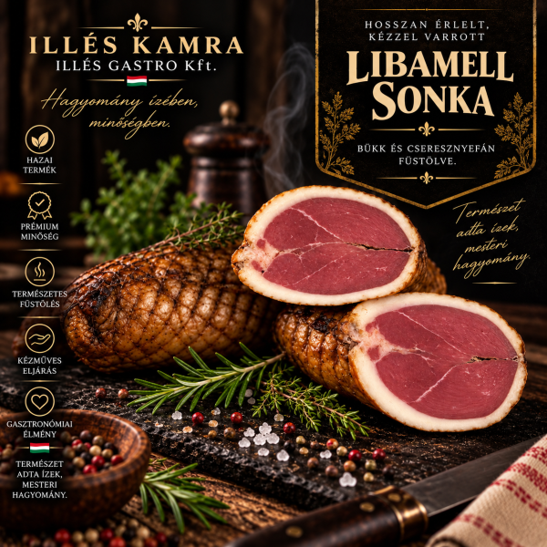 Kézzel varrott libamellsonka – Egész darab (kb. 80 dkg)